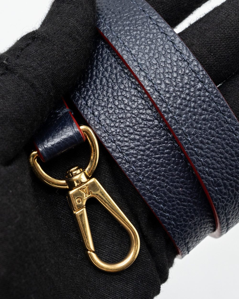 AAA Replica Louis Vuitton LV MONTAIGNE MM MONOGRAM EMPREINTE NAVY GHW
