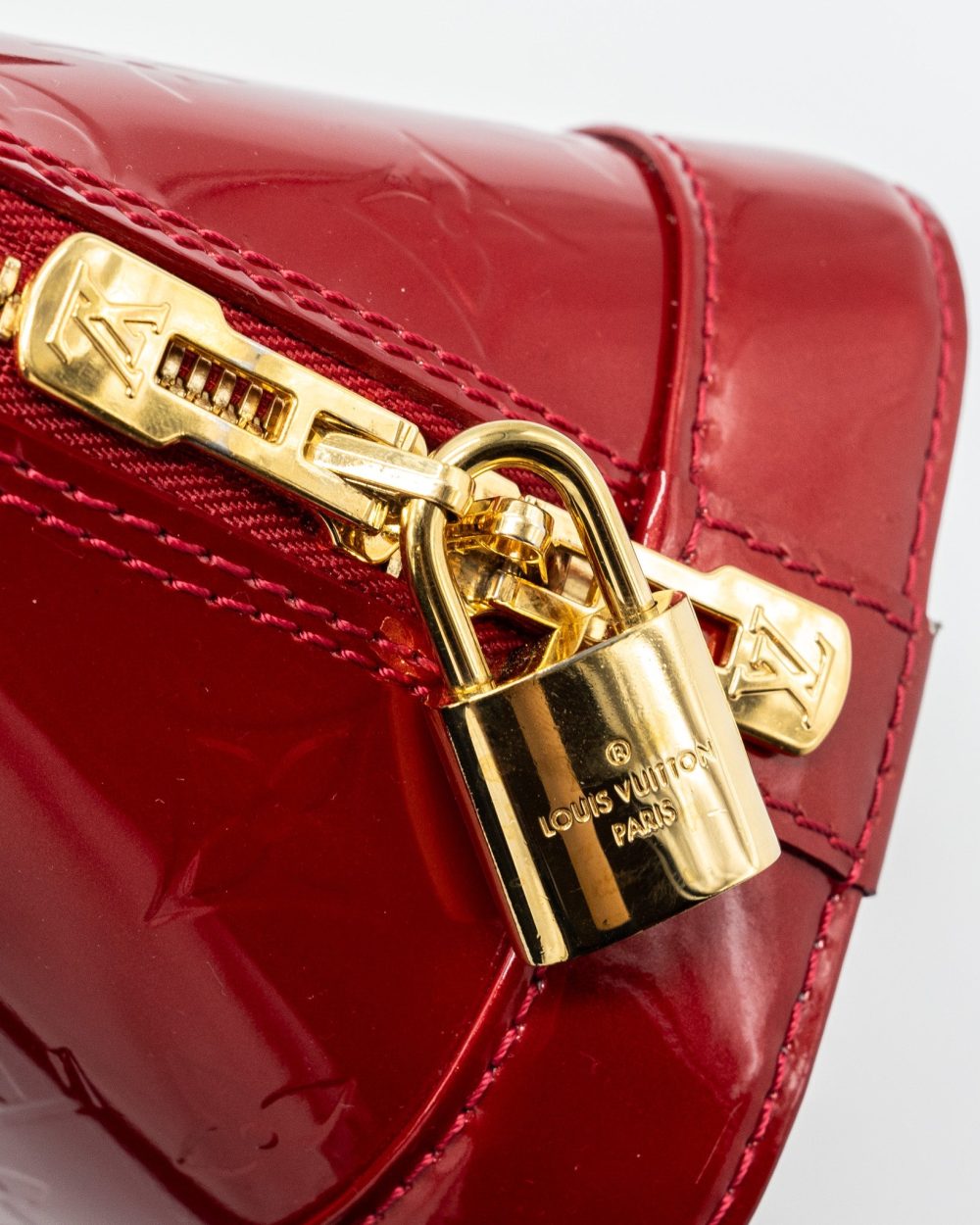 AAA Replica Louis Vuitton LV ALMA BB PATENT RED GHW