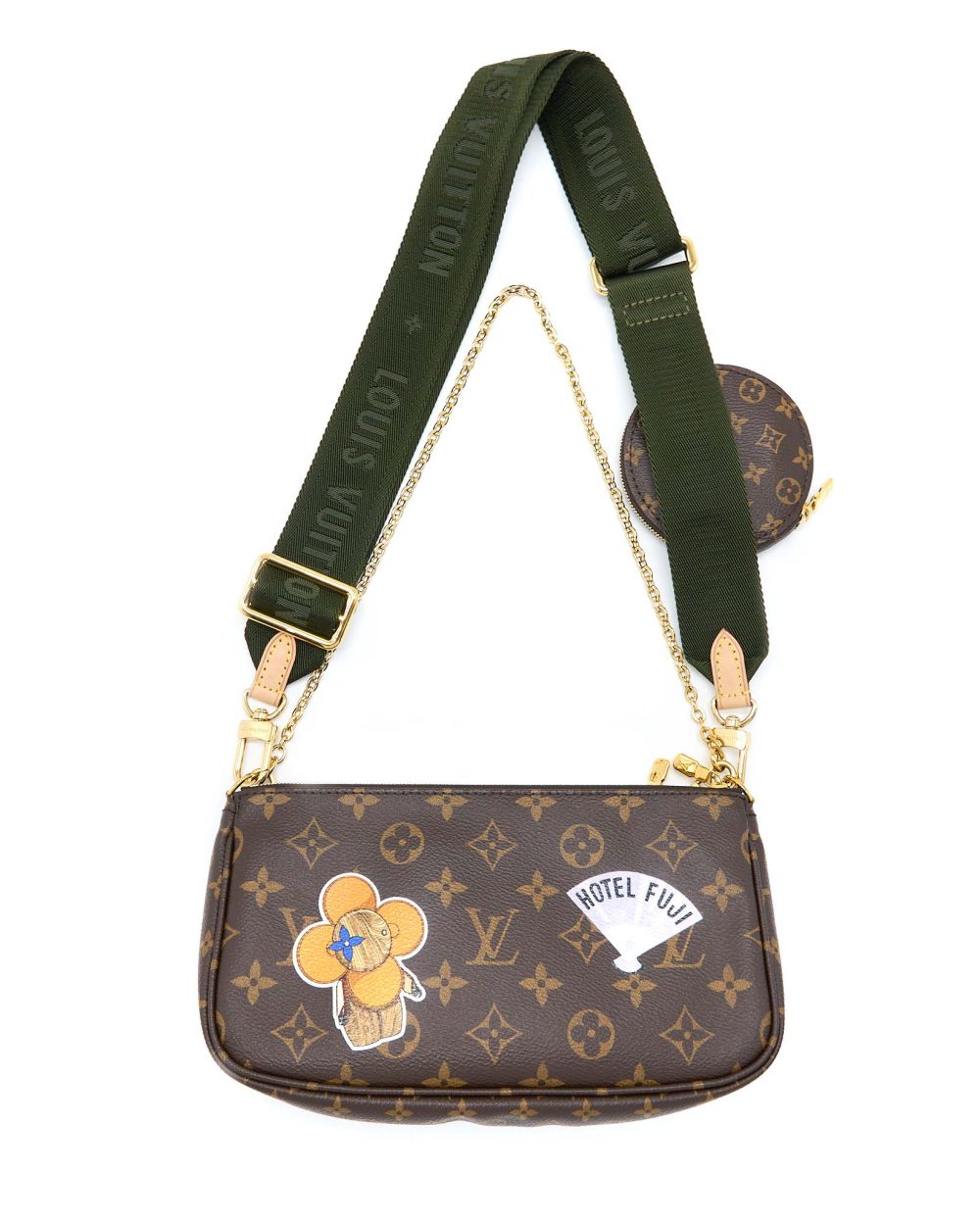AAA Replica Louis Vuitton LV MULTI POCHETTE LIMITED EDITION MONOGRAM CANVAS MULTICOLOUR GHW