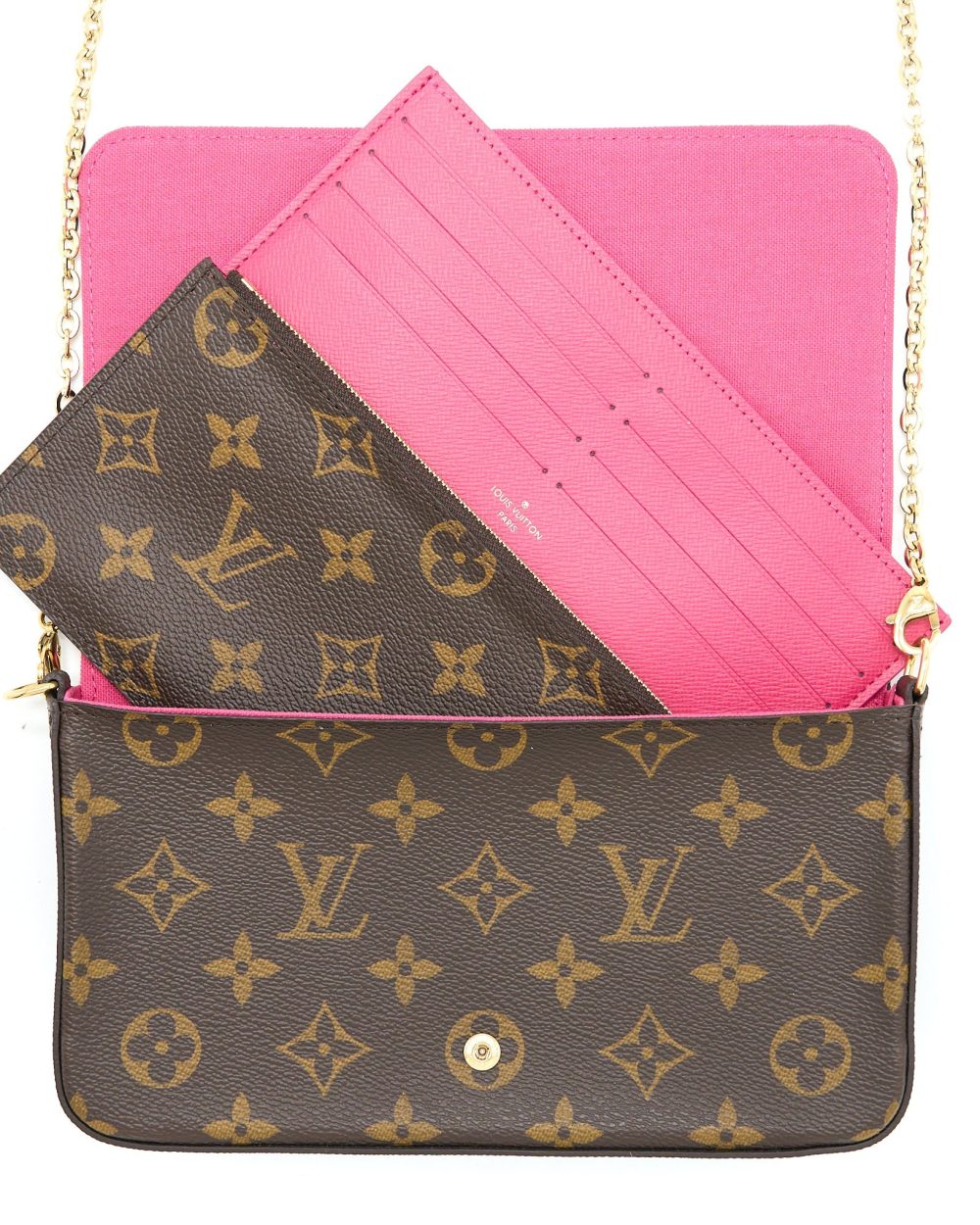 AAA Replica Louis Vuitton LV FELICIE POCHETTE VIVIENNE MASCOT ON HOLLYWOOD DRIVE MONOGRAM CANVAS GHW