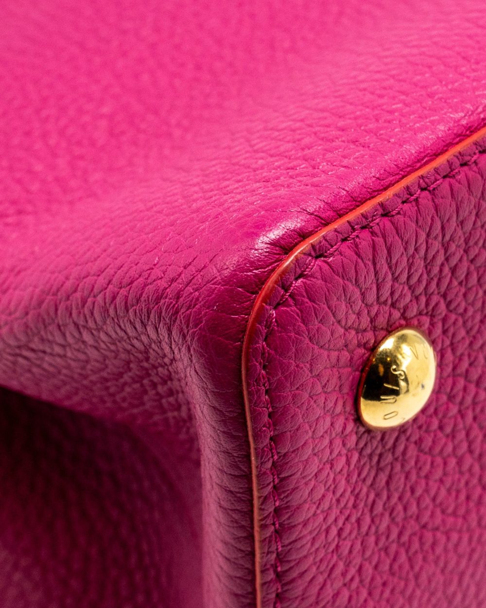 AAA Replica Louis Vuitton LV CAPUCINES GM TAURILLON PINK GHW