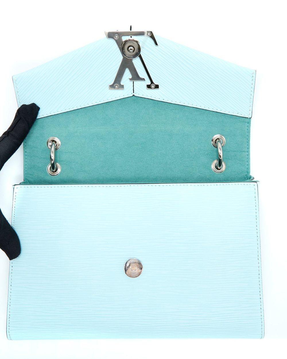 AAA Replica Louis Vuitton LV POCHETTE GRENELLE EPI LIGHT BLUE SHW