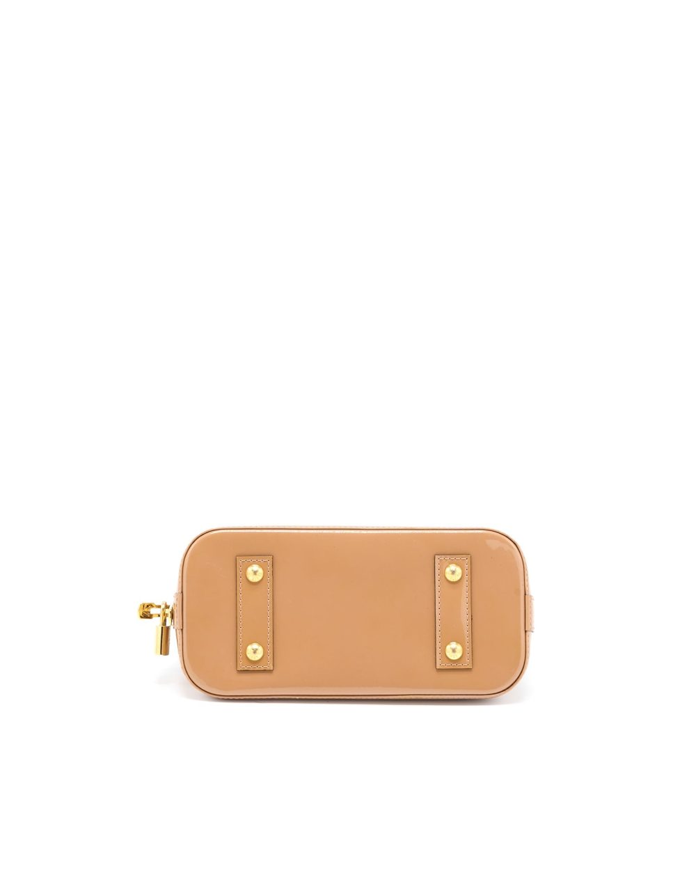 AAA Replica Louis Vuitton LV ALMA BB PATENT DARK BEIGE GHW