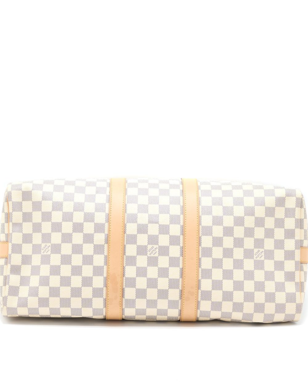 AAA Replica Louis Vuitton LV KEEPALL BANDOULIERE 55 DAMIER AZUR CANVAS GHW
