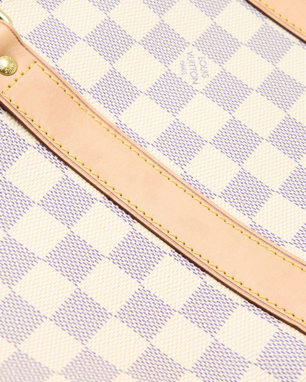 AAA Replica Louis Vuitton LV KEEPALL BANDOULIERE 55 DAMIER AZUR CANVAS GHW