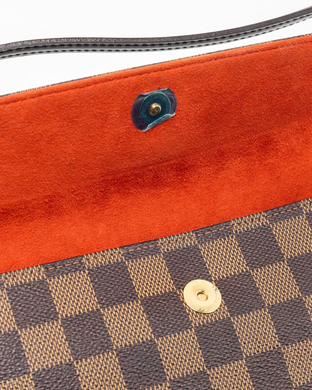 AAA Replica Louis Vuitton LV VINTAGE FLAP SHOULDER BAG DAMIER EBENE GHW