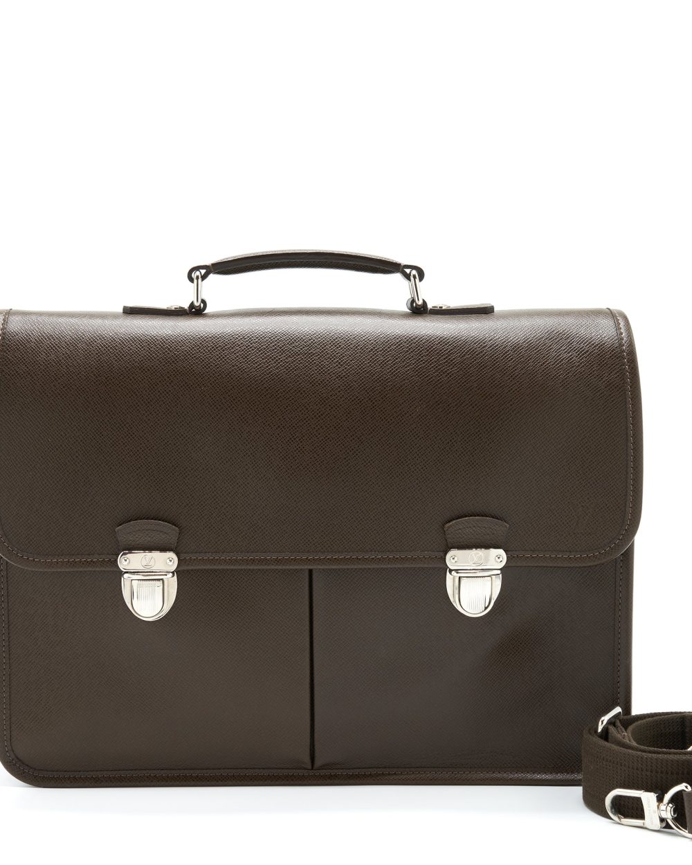 AAA Replica Louis Vuitton LV MEN’S LARGE BRIEFCASE WITH SHOULDER STRAP DARK BROWN SHW