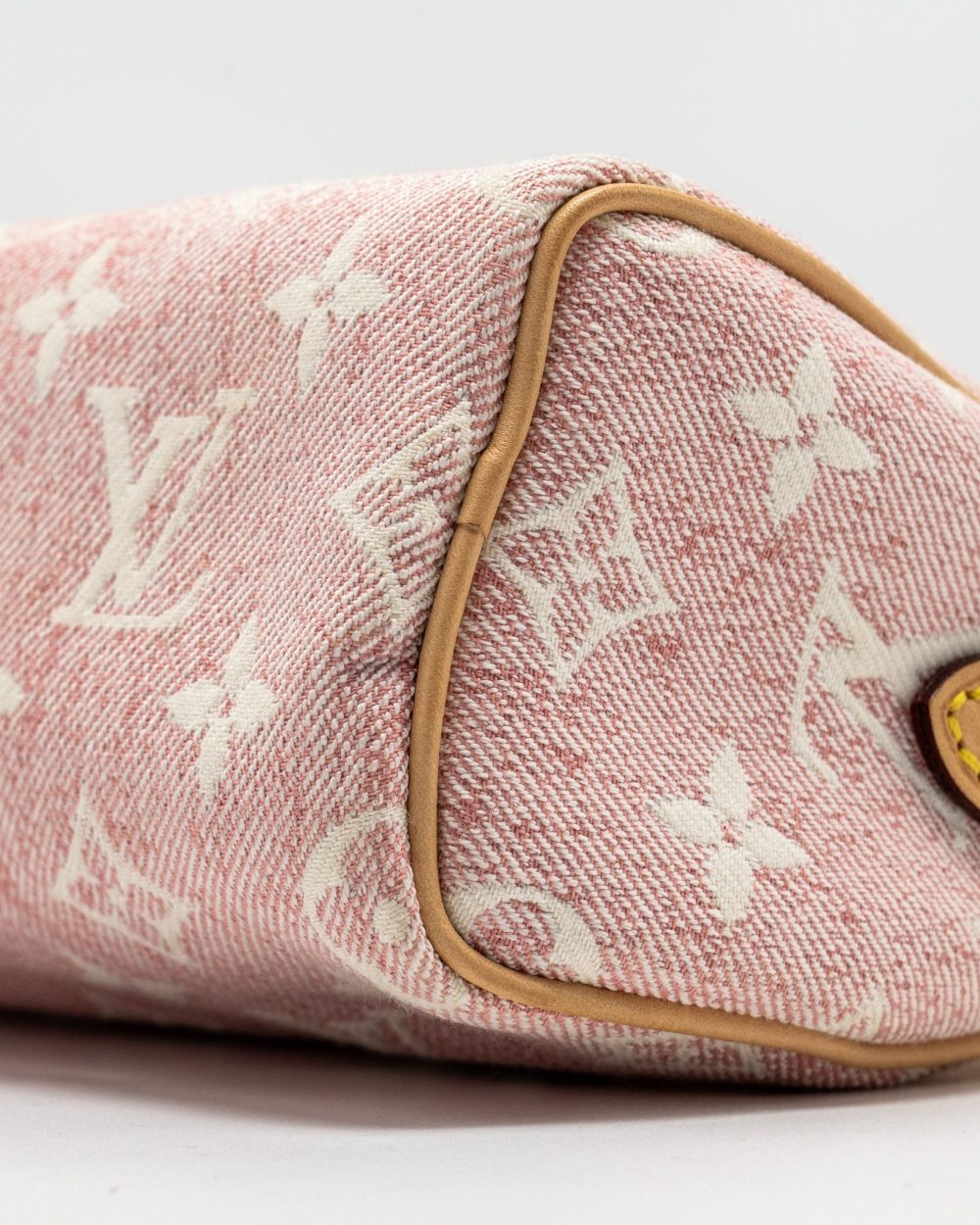 AAA Replica Louis Vuitton LV NANO SPEEDY MONOGRAM JACQUARD DENIM PINK GHW
