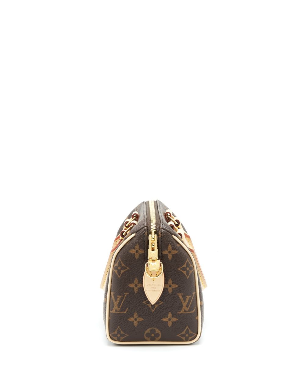 AAA Replica Louis Vuitton LV SPEEDY BANDOULIERE 20 MONOGRAM CANVAS/BLACK MULTICOLOUR STRAP
