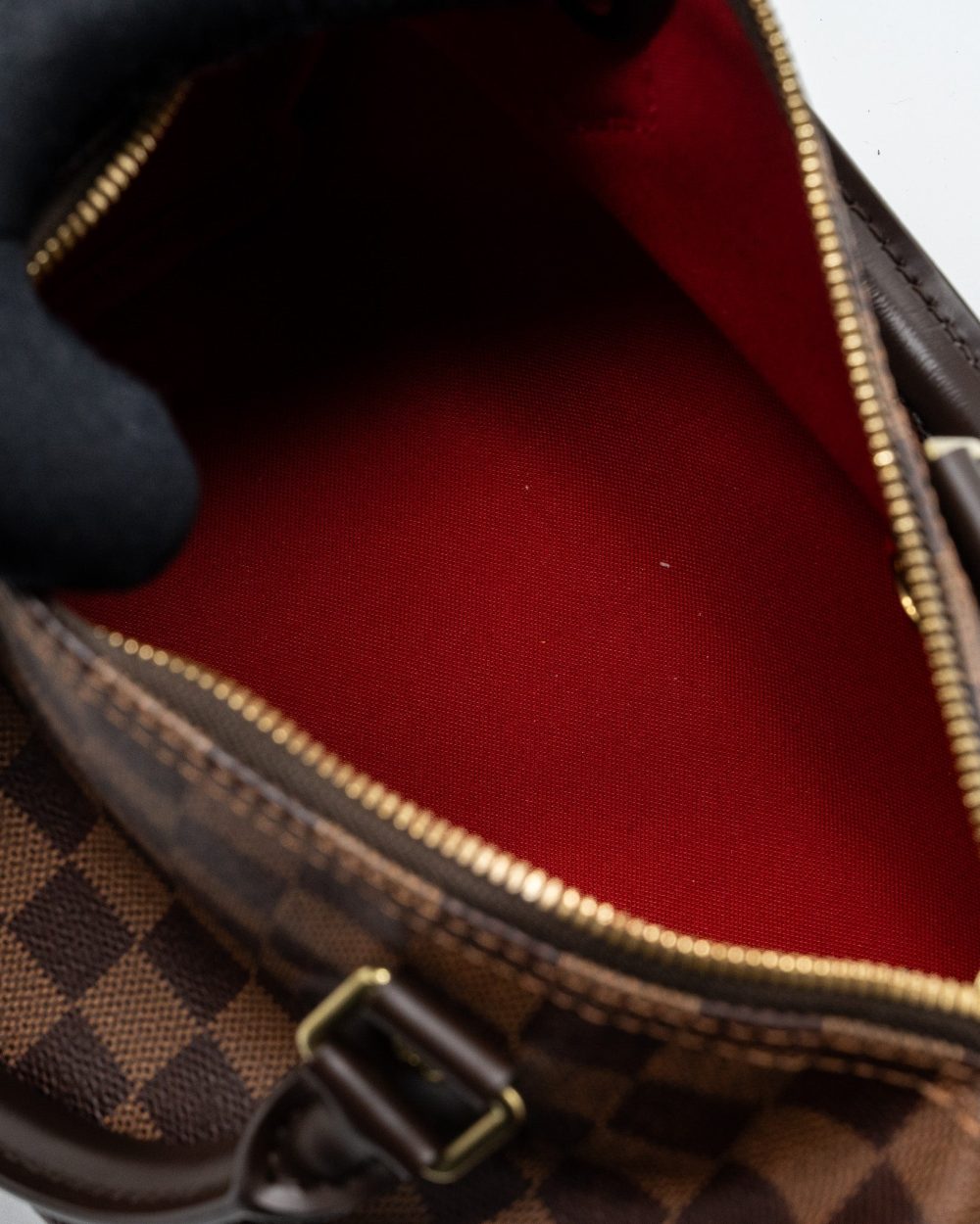 AAA Replica Louis Vuitton LV SPEEDY 25 DAMIER EBENE GHW
