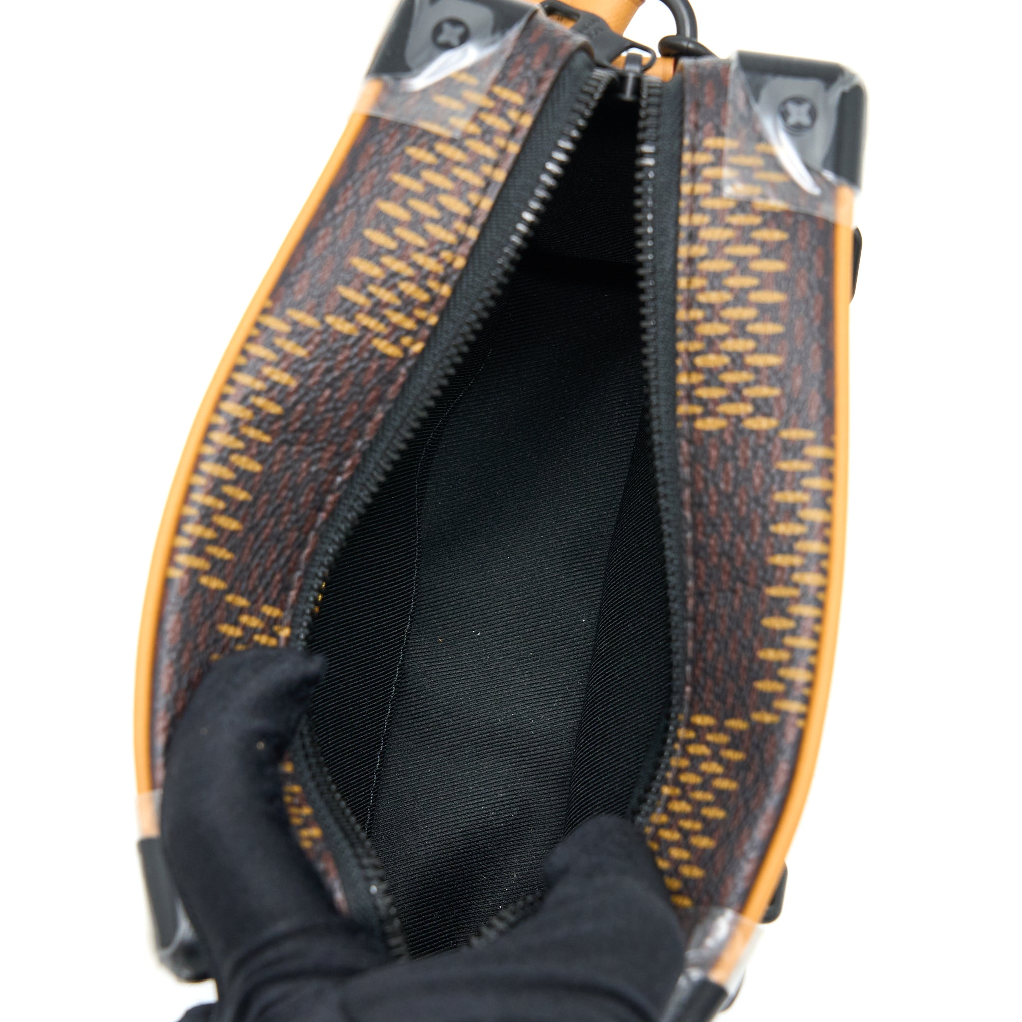 AAA Replica Louis Vuitton LV MINI SOFT TRUNK LIMITED EDITION SUTURES TOILES BLACK HARDWARE