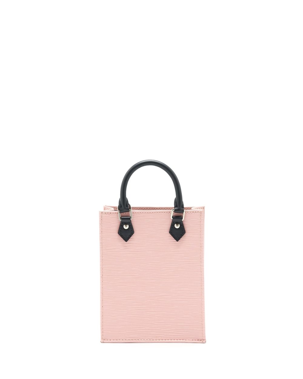 AAA Replica Louis Vuitton LV PETIT SAC PLAT EPI LIGHT PINK/BLACK SHW