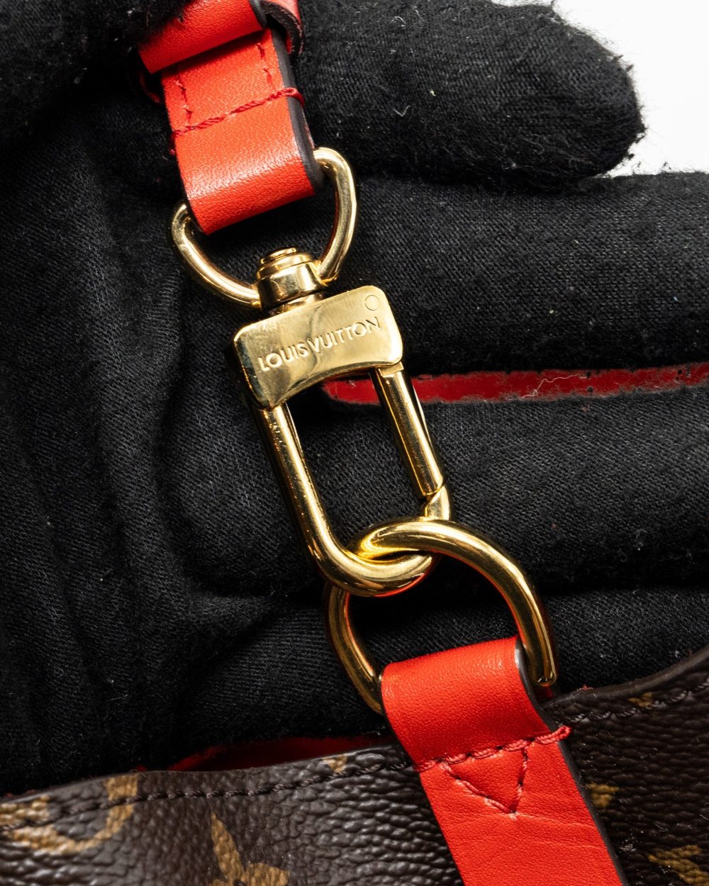 AAA Replica Louis Vuitton LV NEONOE MONOGRAM CANVAS / RED GHW