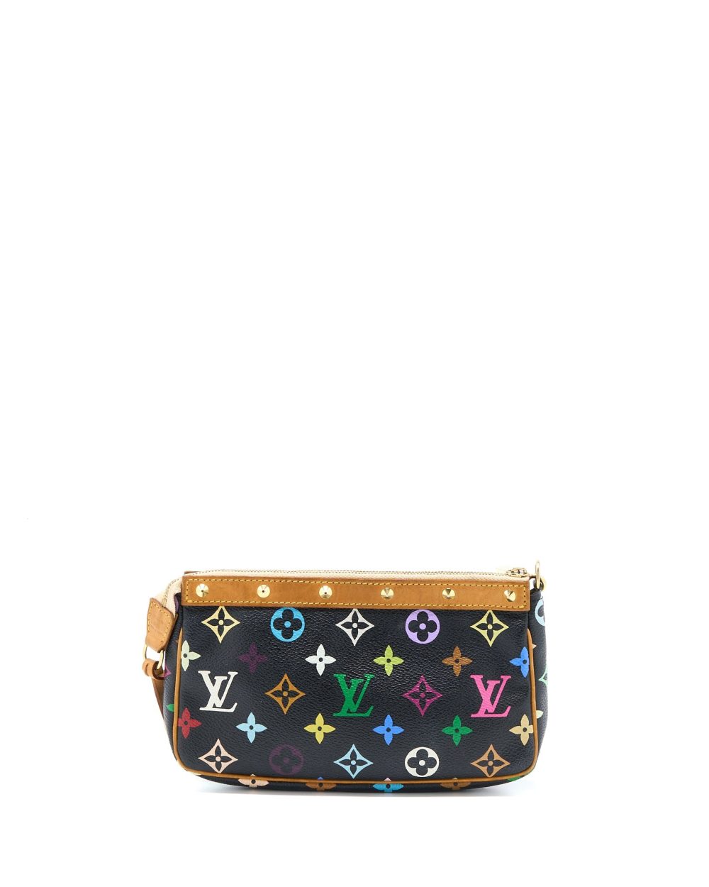 AAA Replica Louis Vuitton LV VINTAGE POCHETTE ACCESSORIES MULTICOLOUR MONOGRAM CANVAS BLACK GHW