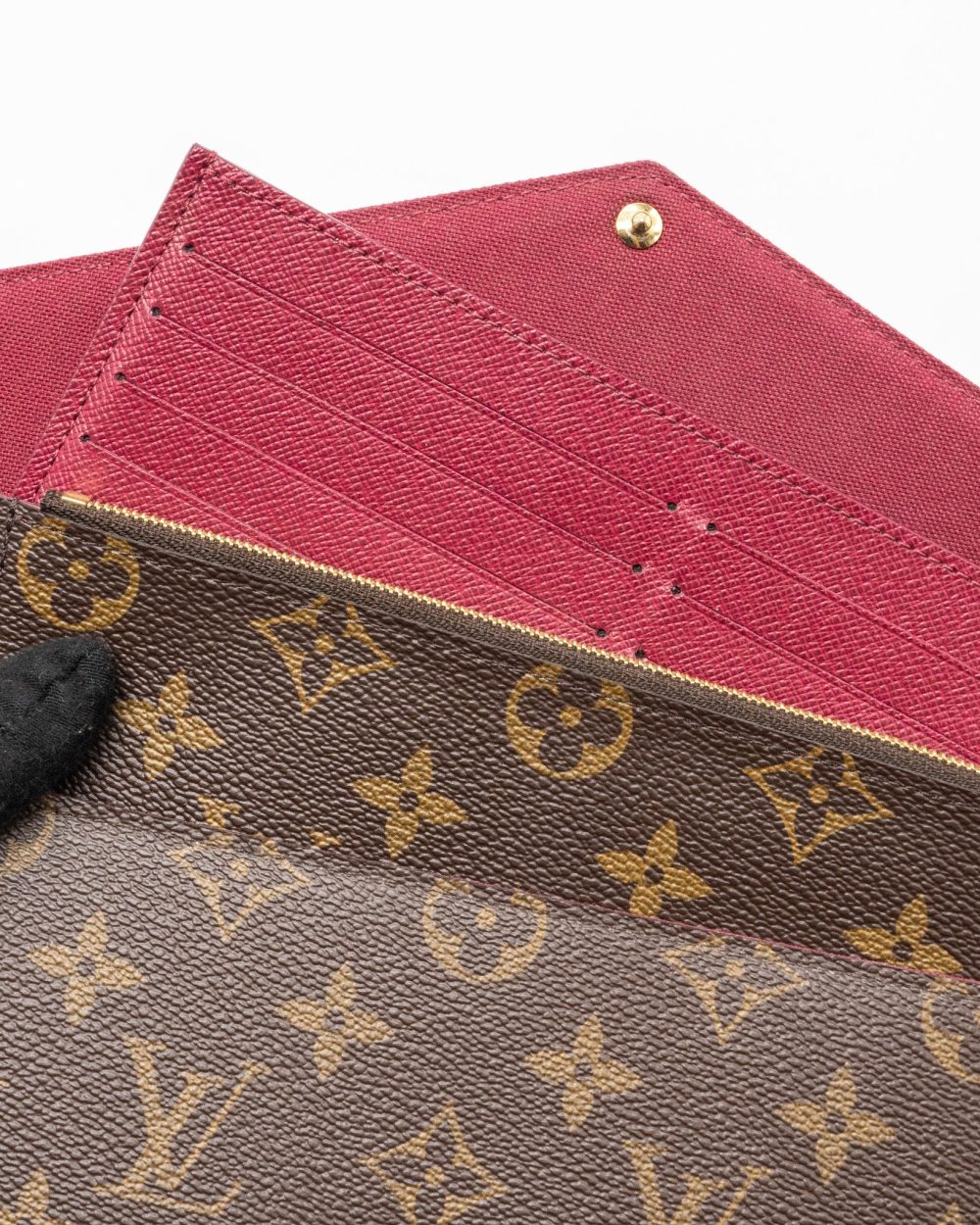 AAA Replica Louis Vuitton LV FELICIE POCHETTE MONOGRAM CANVAS / RED GHW