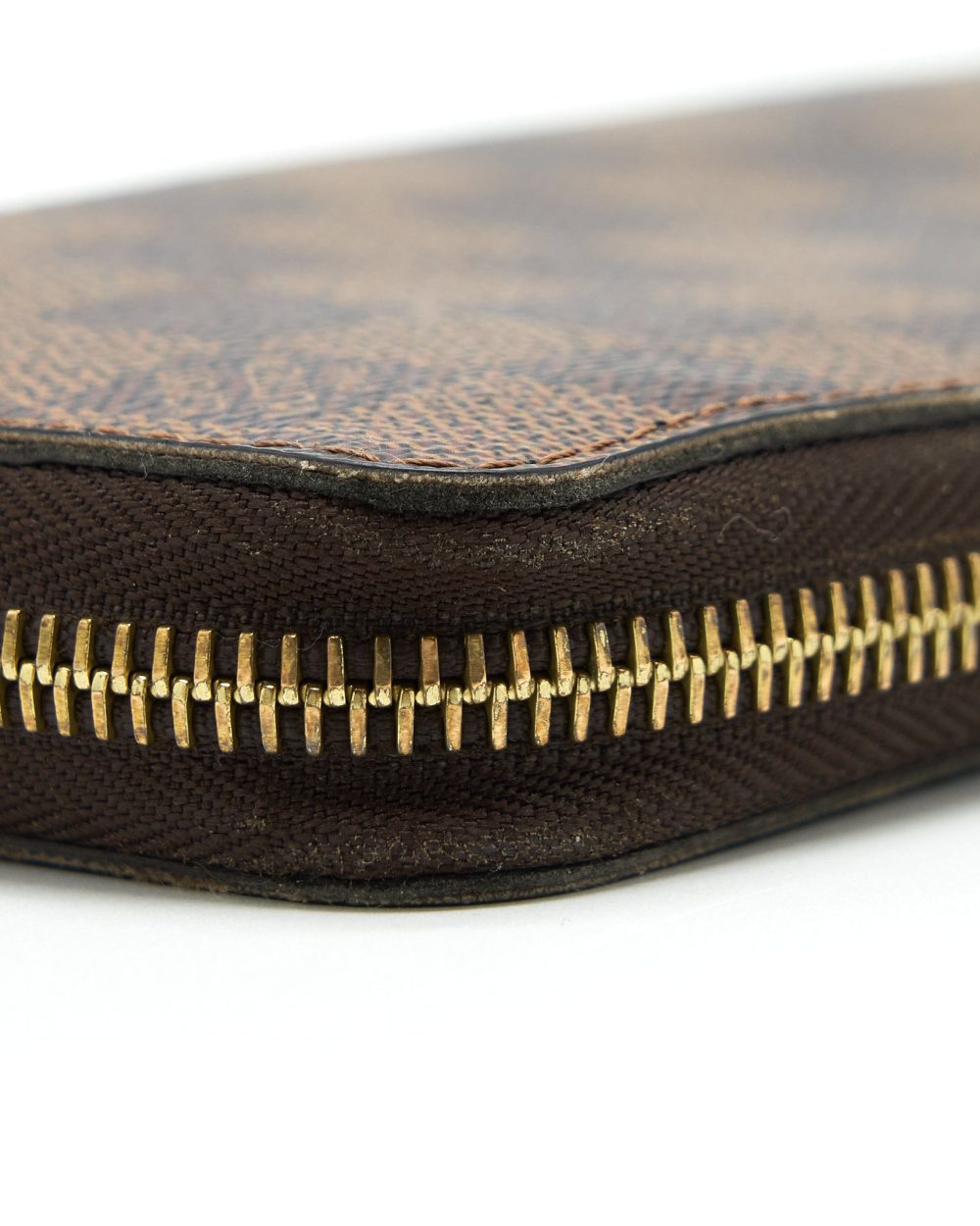 AAA Replica Louis Vuitton LV ZIPPER LONG WALLET DAMIER EBENE GHW