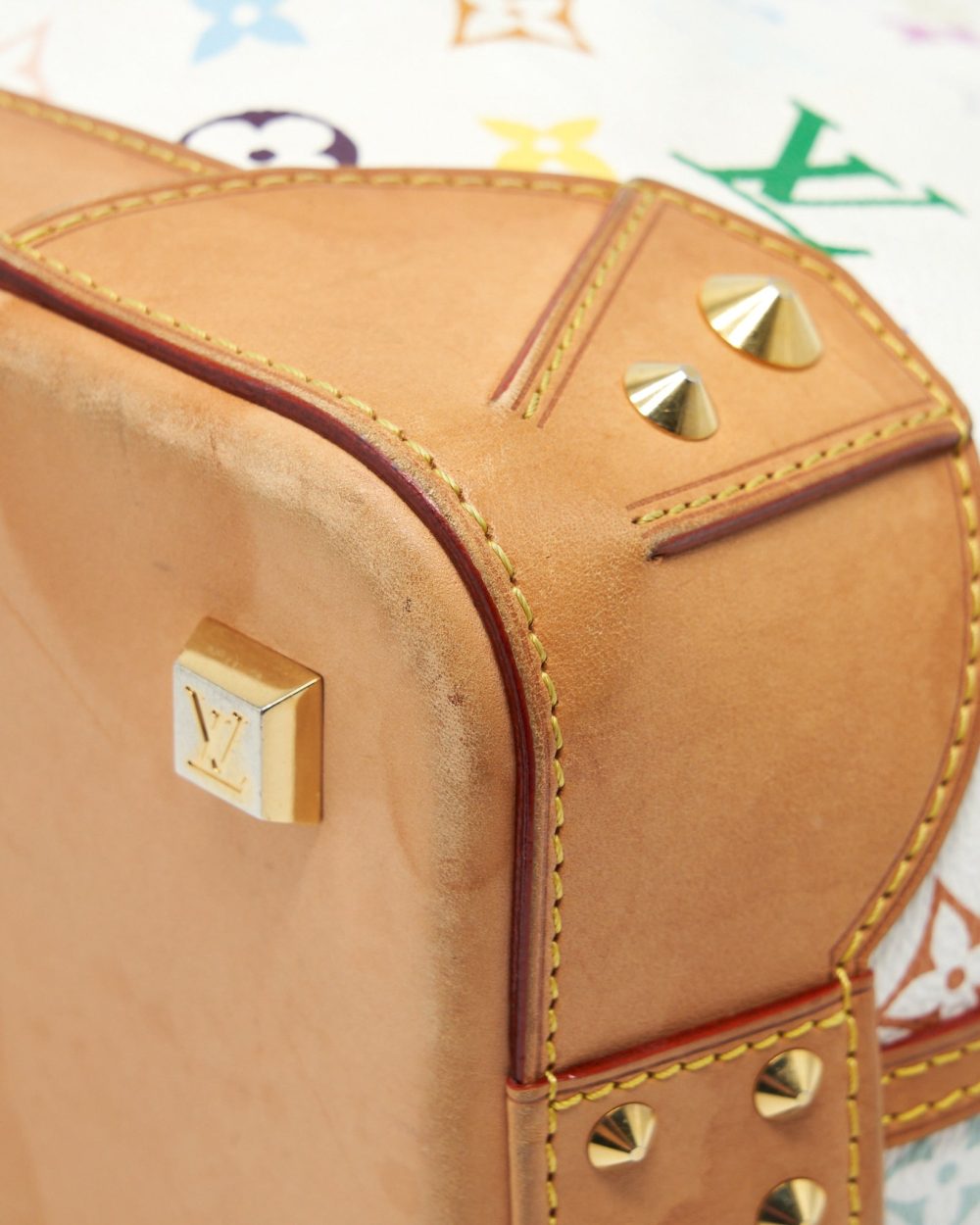 AAA Replica Louis Vuitton LV TOTE BAG WHITE MONOGRAM MULTICOLOUR GHW