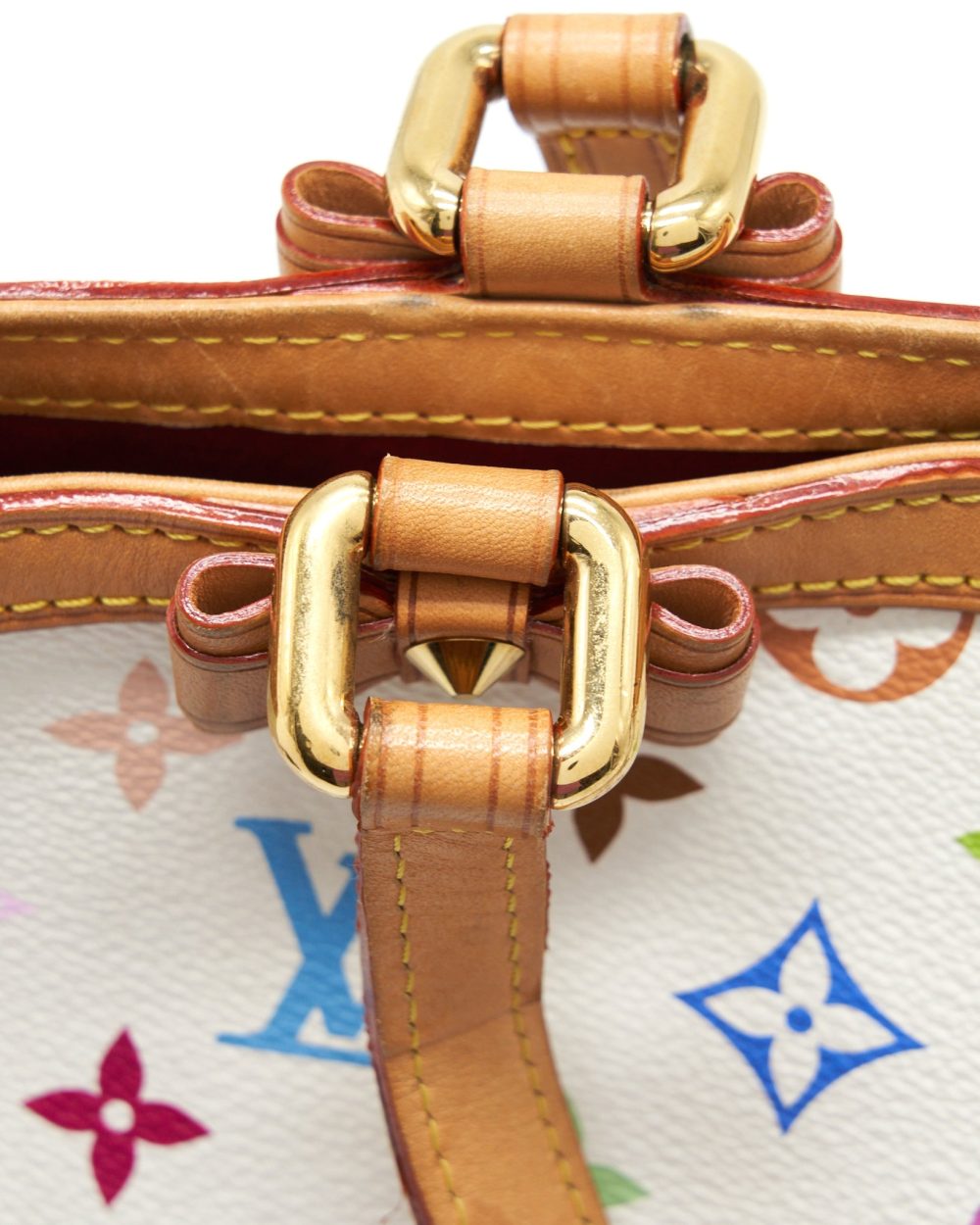 AAA Replica Louis Vuitton LV TOTE BAG WHITE MONOGRAM MULTICOLOUR GHW