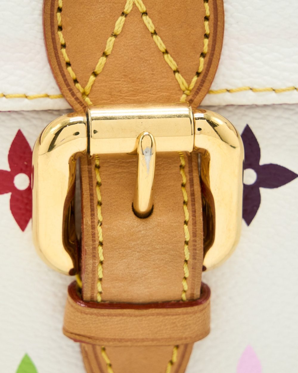 AAA Replica Louis Vuitton LV VINTAGE ELIZA SHOULDER BAG WHITE/MULTICOLOUR GHW