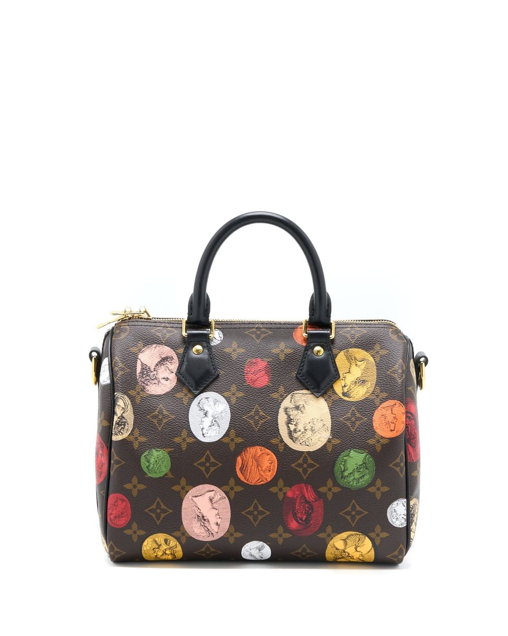 AAA Replica Louis Vuitton LV X FORNASETTI SPEEDY BANDOULIERE 25 MULTICOLOUR MONOGNRAM CANVAS GHW (NEW VERSION)