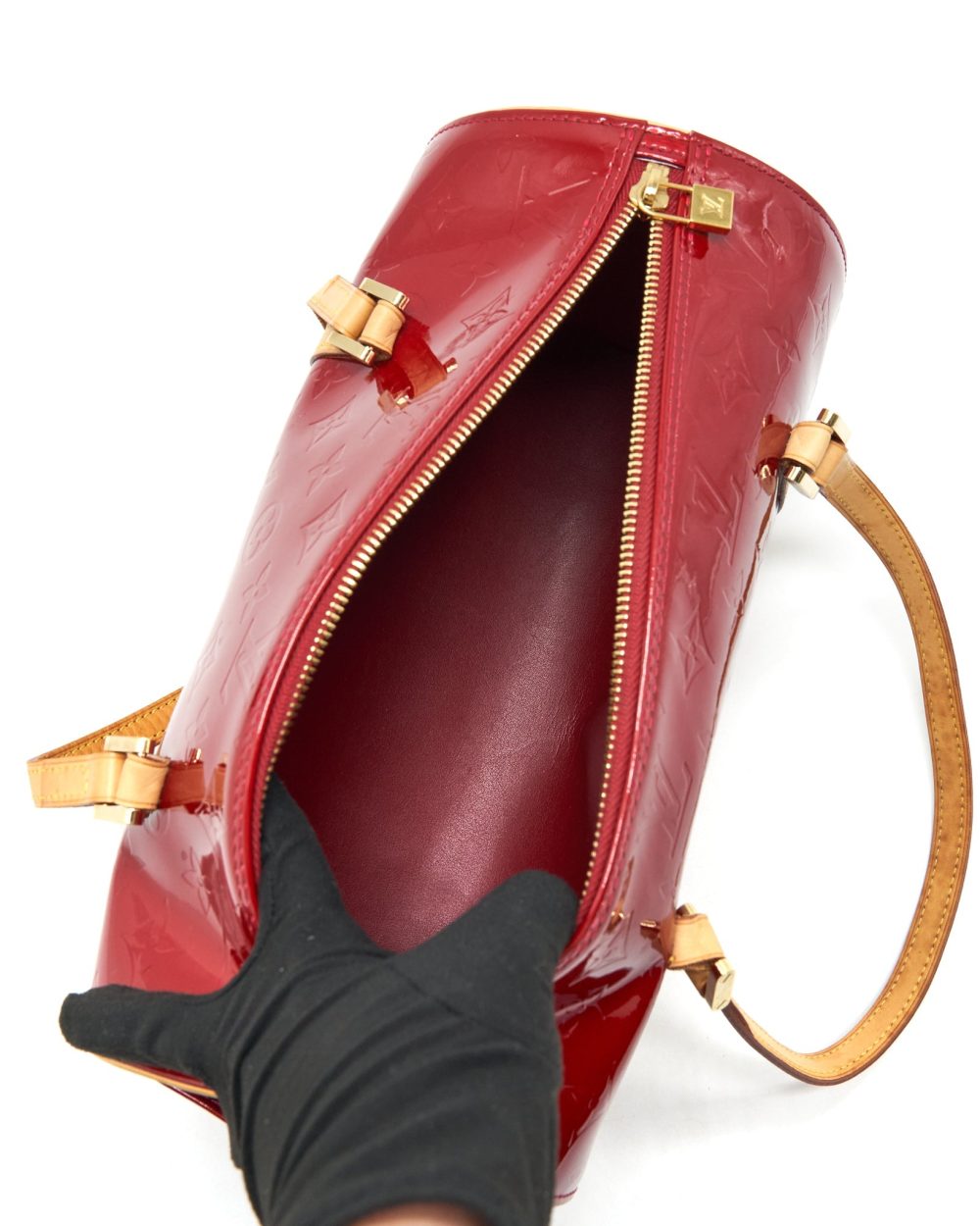 AAA Replica Louis Vuitton LV VINTAGE VERNIS PAPILLON BAG RED