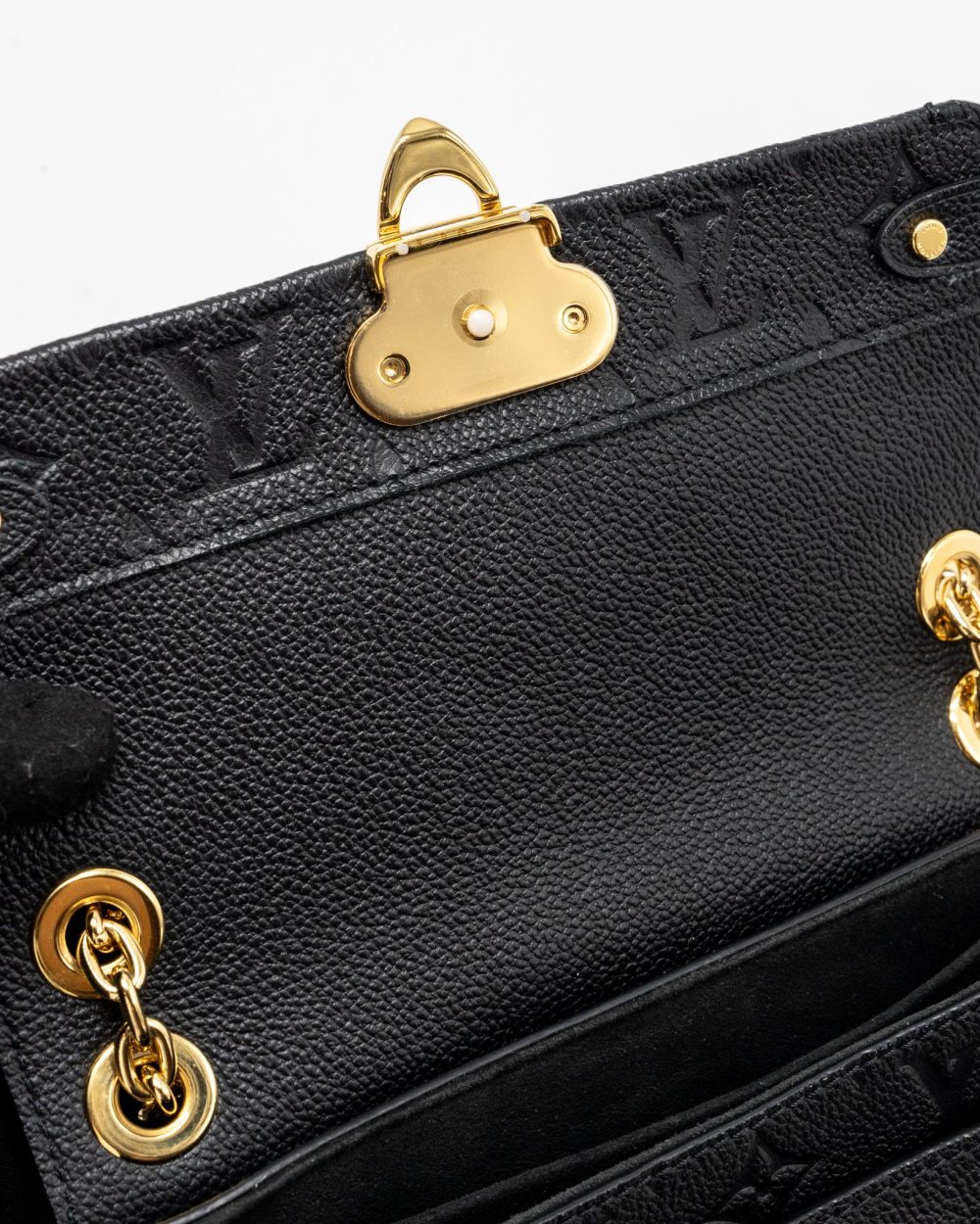 AAA Replica Louis Vuitton LV VAVIN BB MONOGRAM EMPREINTE CALFSKIN BLACK GHW