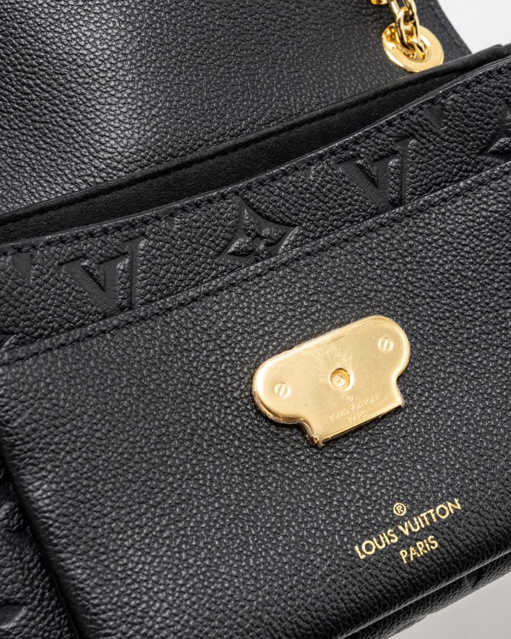 AAA Replica Louis Vuitton LV VAVIN BB MONOGRAM EMPREINTE CALFSKIN BLACK GHW