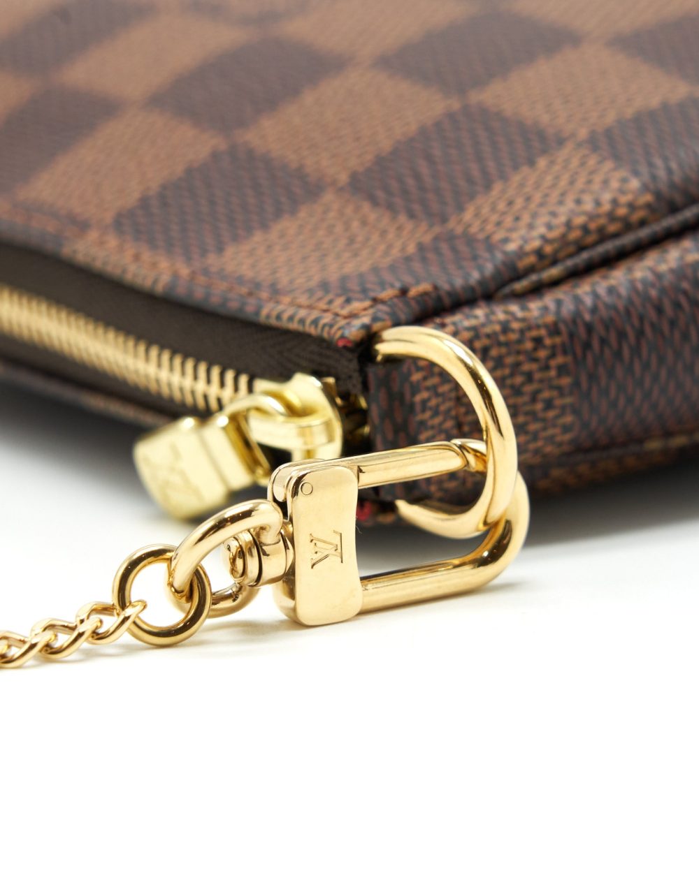 AAA Replica Louis Vuitton LV MINI POCHETTE ACCESSORIES DAMIER EBENE