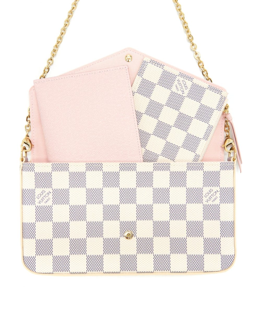 AAA Replica Louis Vuitton LV FELICIE POCHETTE DAMIER AZUR CANVAS