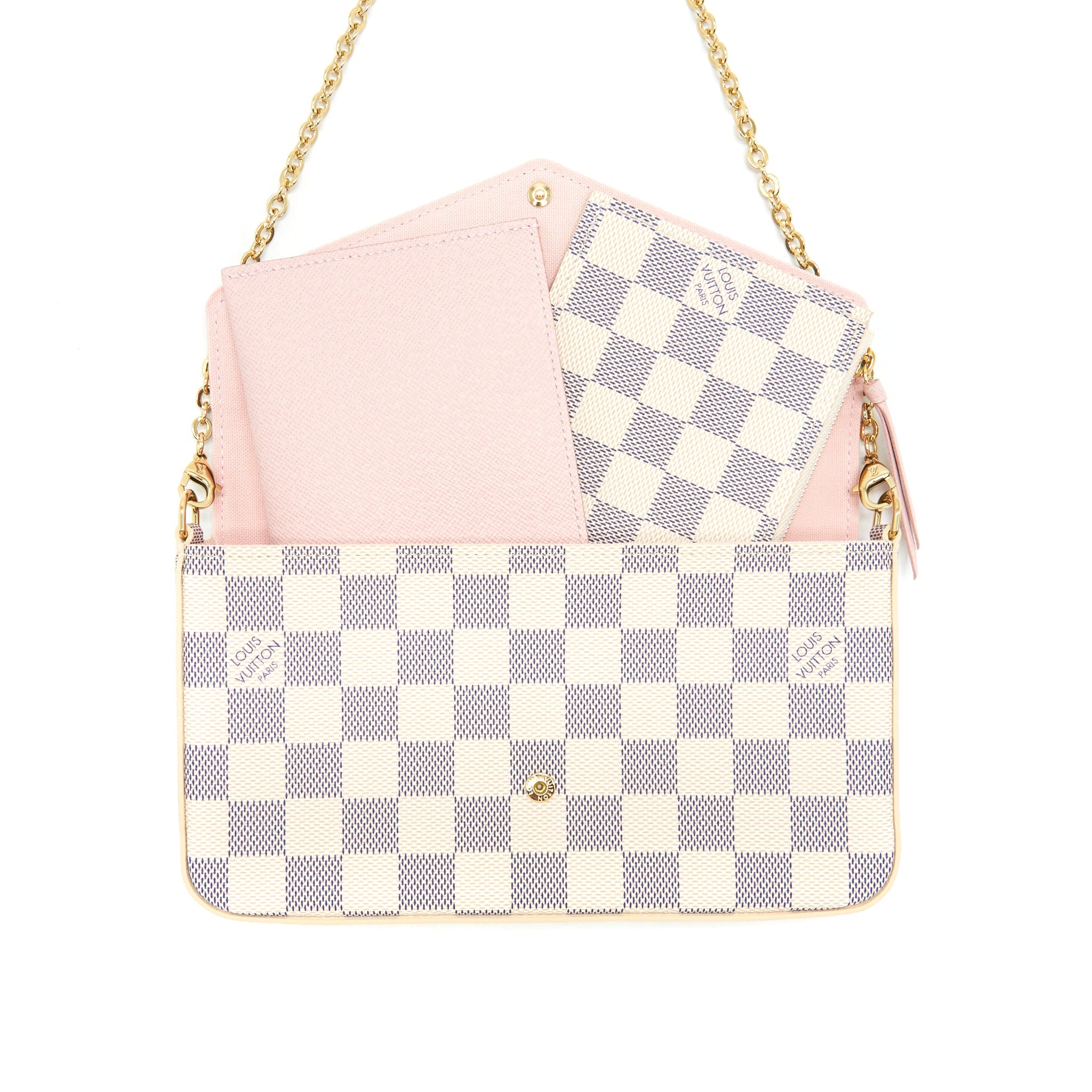 AAA Replica Louis Vuitton LV FELICIE POCHETTE DAMIER AZUR CANVAS