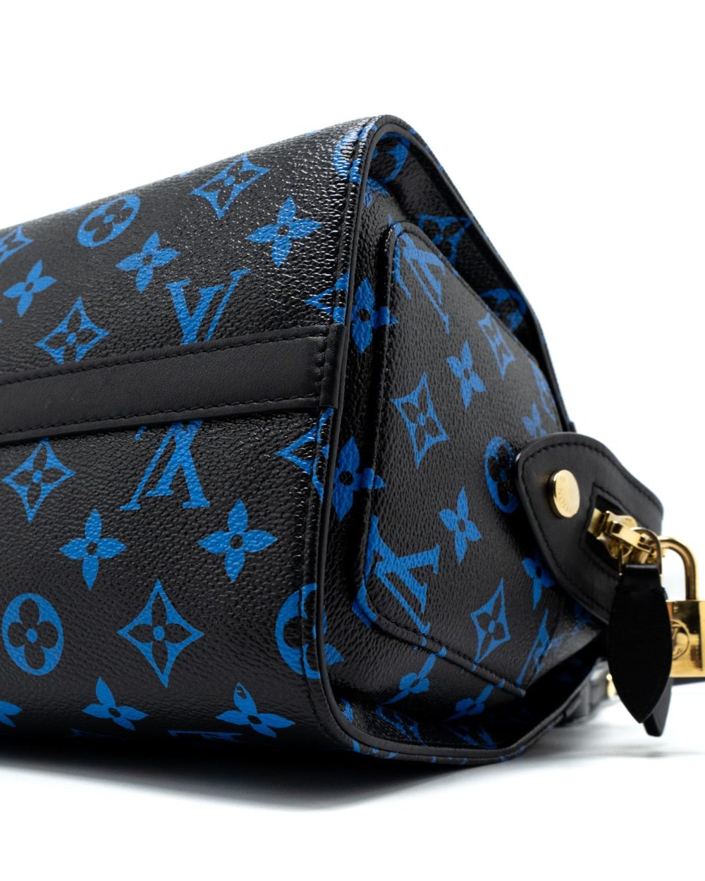 AAA Replica Louis Vuitton LV SPEEDY AMAZON COLOURED MONOGRAM CANVAS BLUE/BLACK GHW
