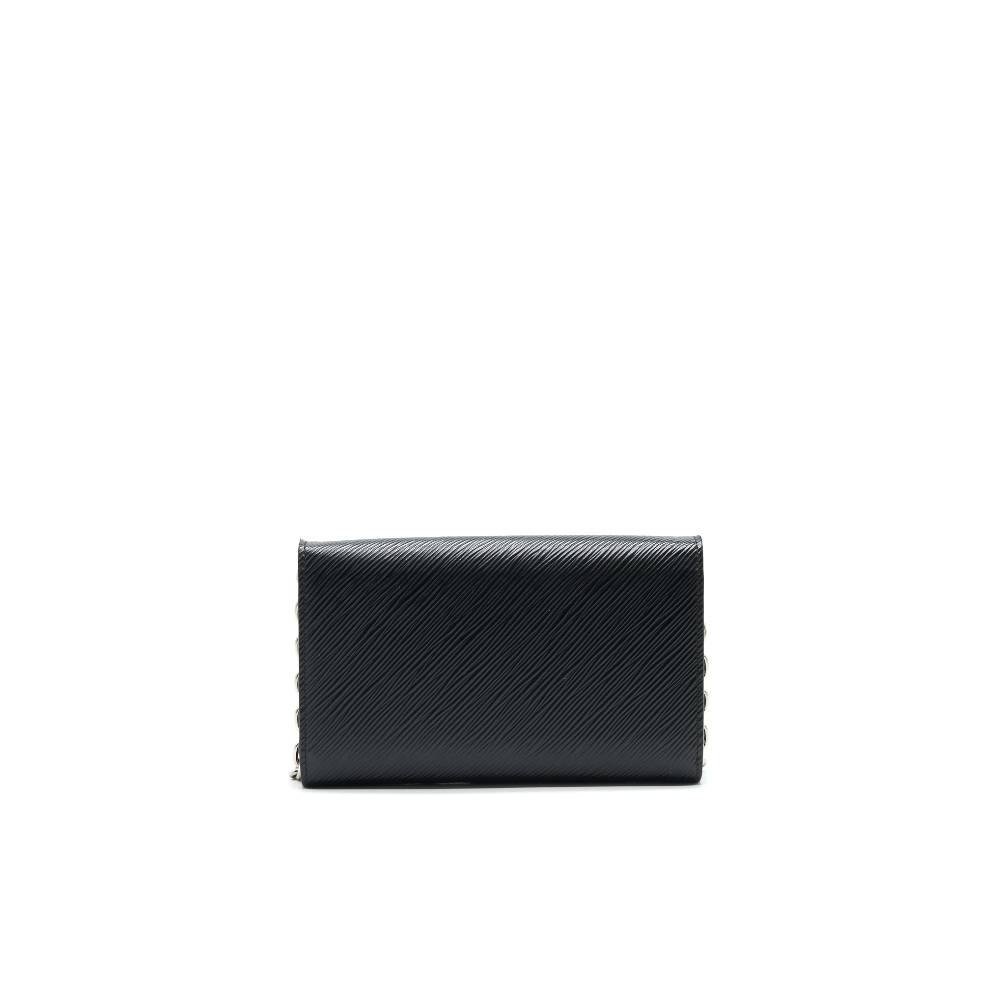 AAA Replica Louis Vuitton LV TWIST WALLET ON CHAIN BLACK SHW EPI LEATHER