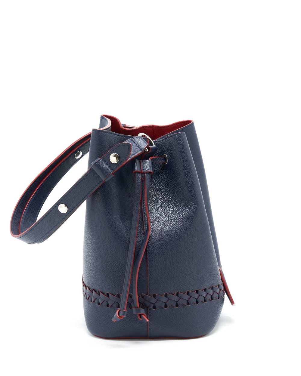 AAA Replica Louis Vuitton LV LOCKME BUCKET BAG NAVY/RED WITH AN EXTRA BAG CHARM SHW