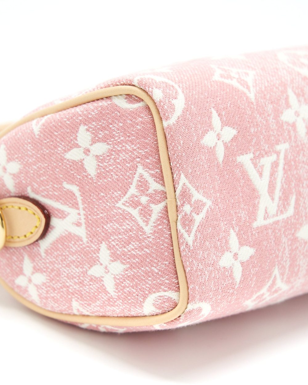 AAA Replica Louis Vuitton LV NANO SPEEDY MONOGRAM JACQUARD DENIM PINK GHW