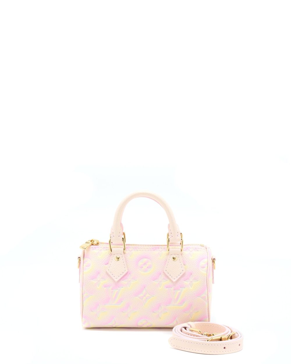 AAA Replica Louis Vuitton LV NANO SPEEDY MONOGRAM EMPREINTE MULTICOLOURE GHW