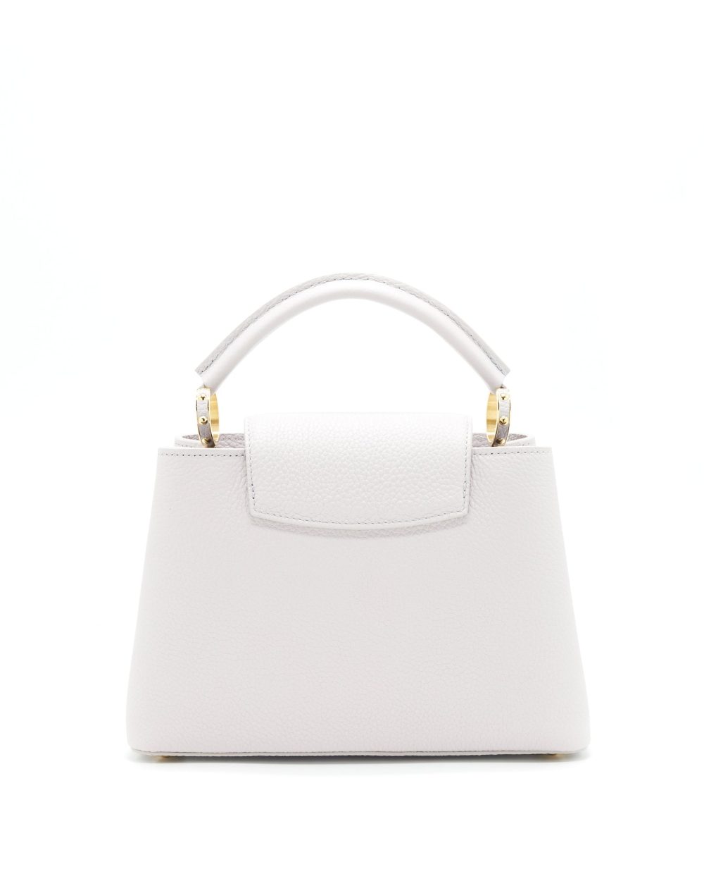 AAA Replica Louis Vuitton LV CAPUCINES BB BRUME GREY GOLD HARWARE WITH ABALONE-SHELL