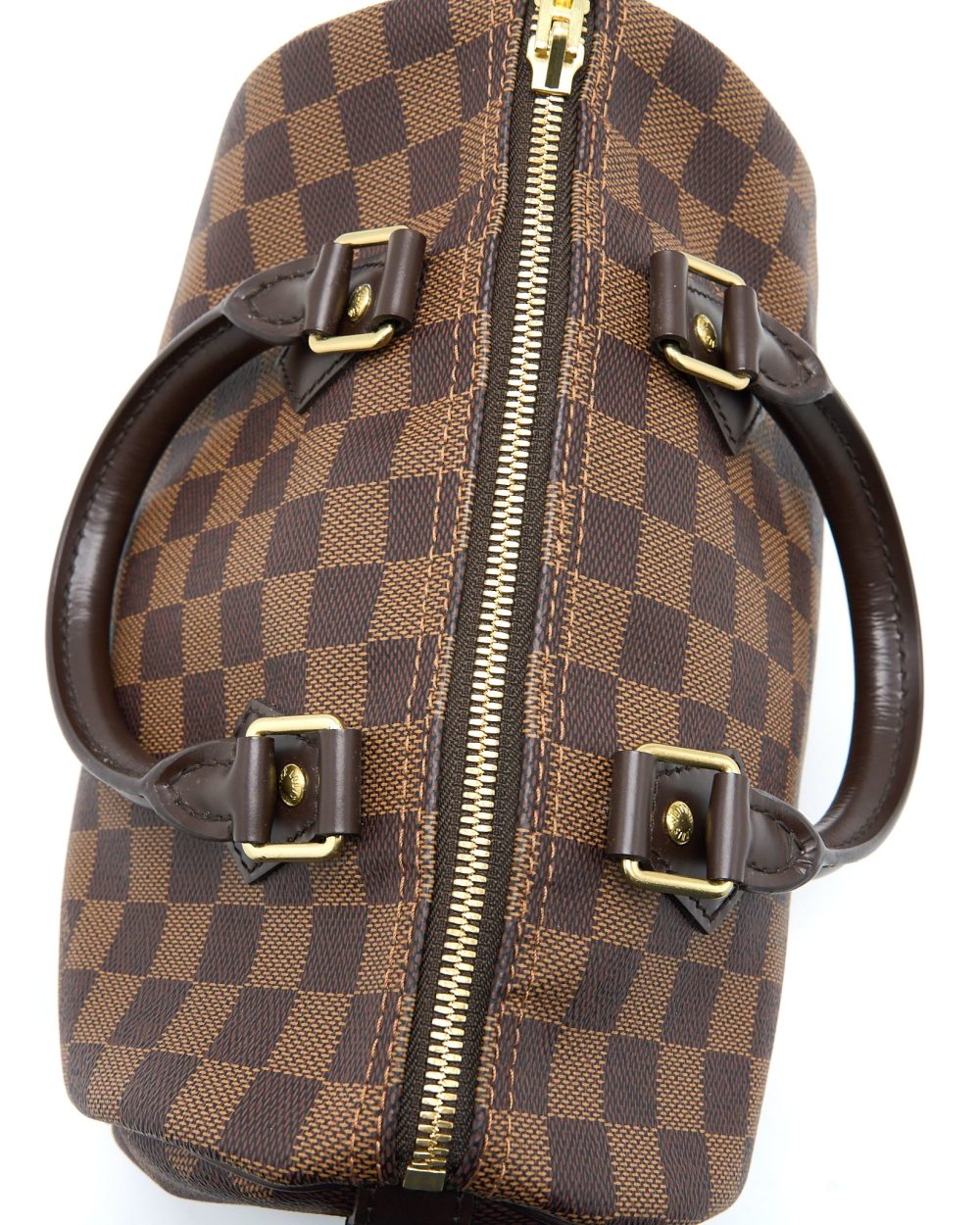 AAA Replica Louis Vuitton LV SPEEDY BANDOULIERE 25 DAMIER EBENE CANVAS GHW