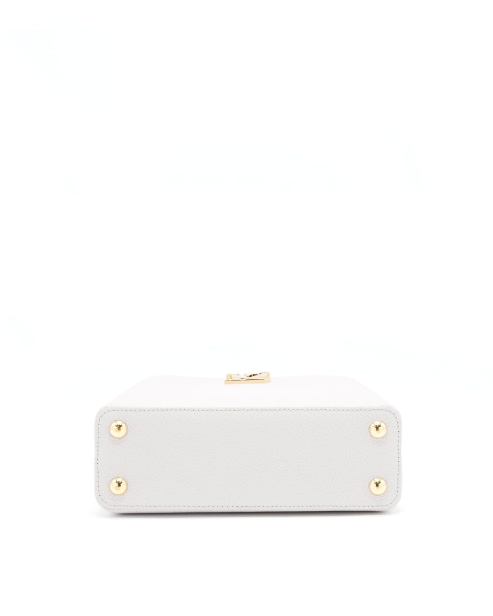 AAA Replica Louis Vuitton LV CAPUCINES BB BRUME GREY GOLD HARWARE WITH ABALONE-SHELL