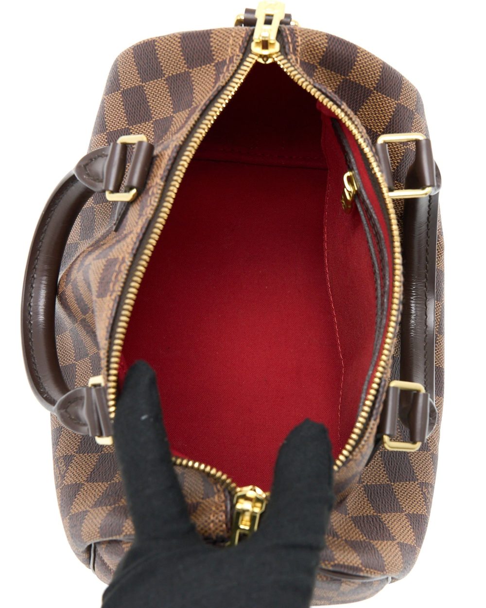 AAA Replica Louis Vuitton LV SPEEDY BANDOULIERE 25 DAMIER EBENE CANVAS GHW