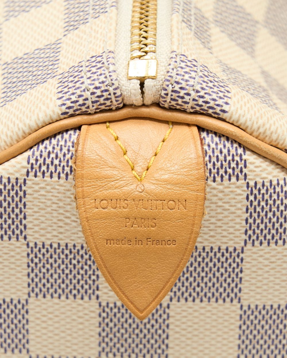 AAA Replica Louis Vuitton LV SPEEDY 30 DAMIER AZUR CANVAS GHW