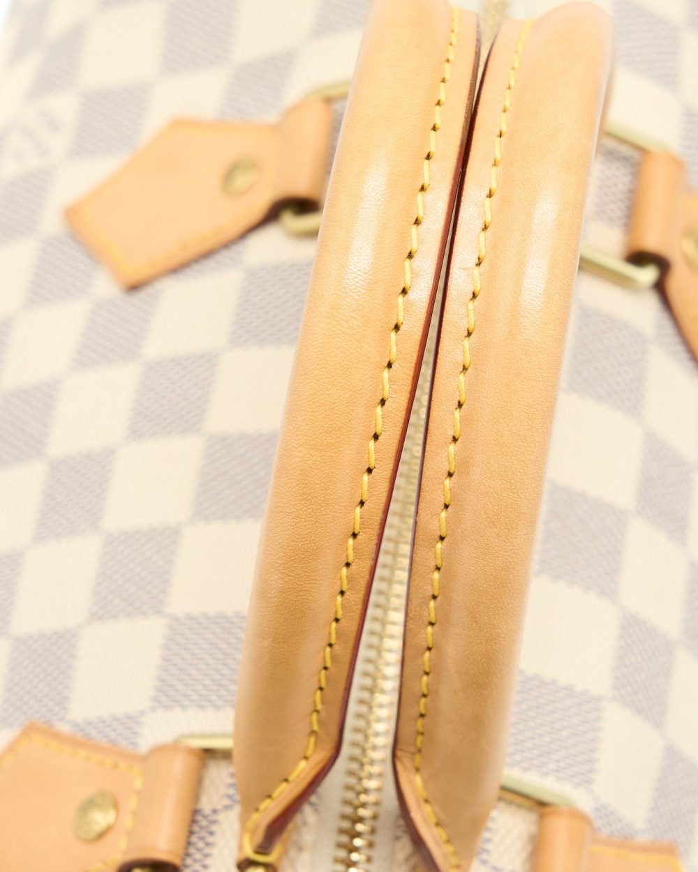 AAA Replica Louis Vuitton LV SPEEDY 30 DAMIER AZUR CANVAS GHW