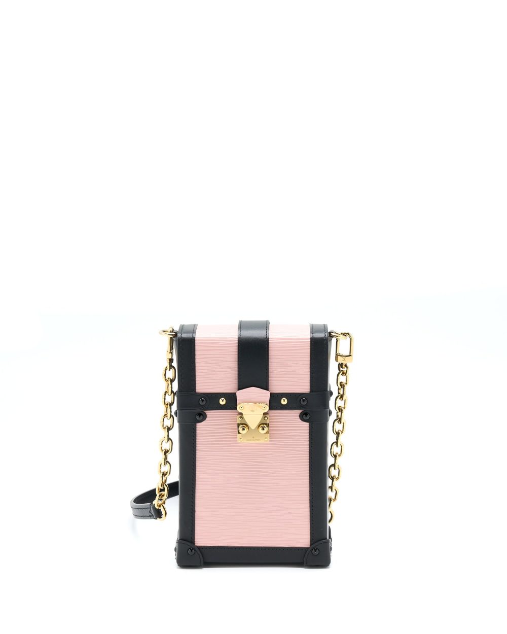 AAA Replica Louis Vuitton LV VERTICAL TRUNK POCHETTE EPI PINK GHW