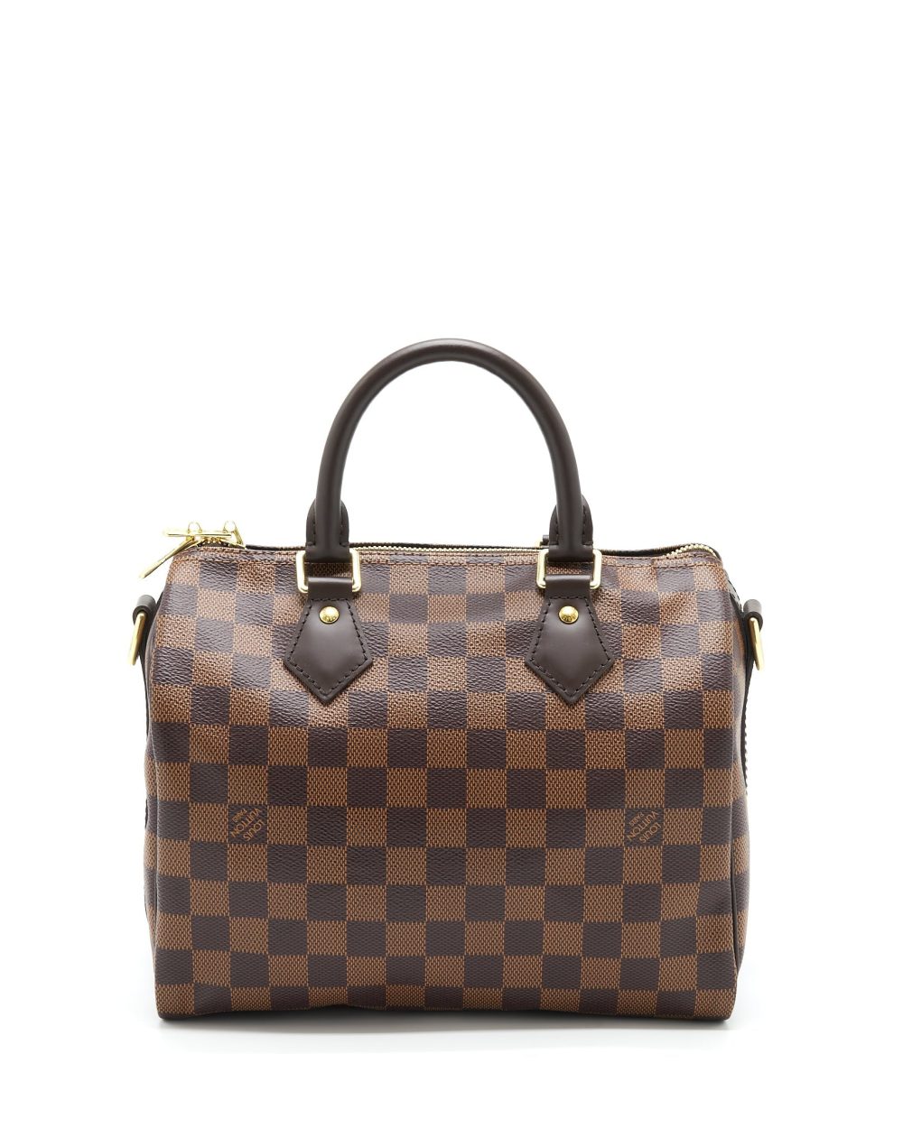 AAA Replica Louis Vuitton LV SPEEDY BANDOULIERE 25 DAMIER EBENE CANVAS GHW