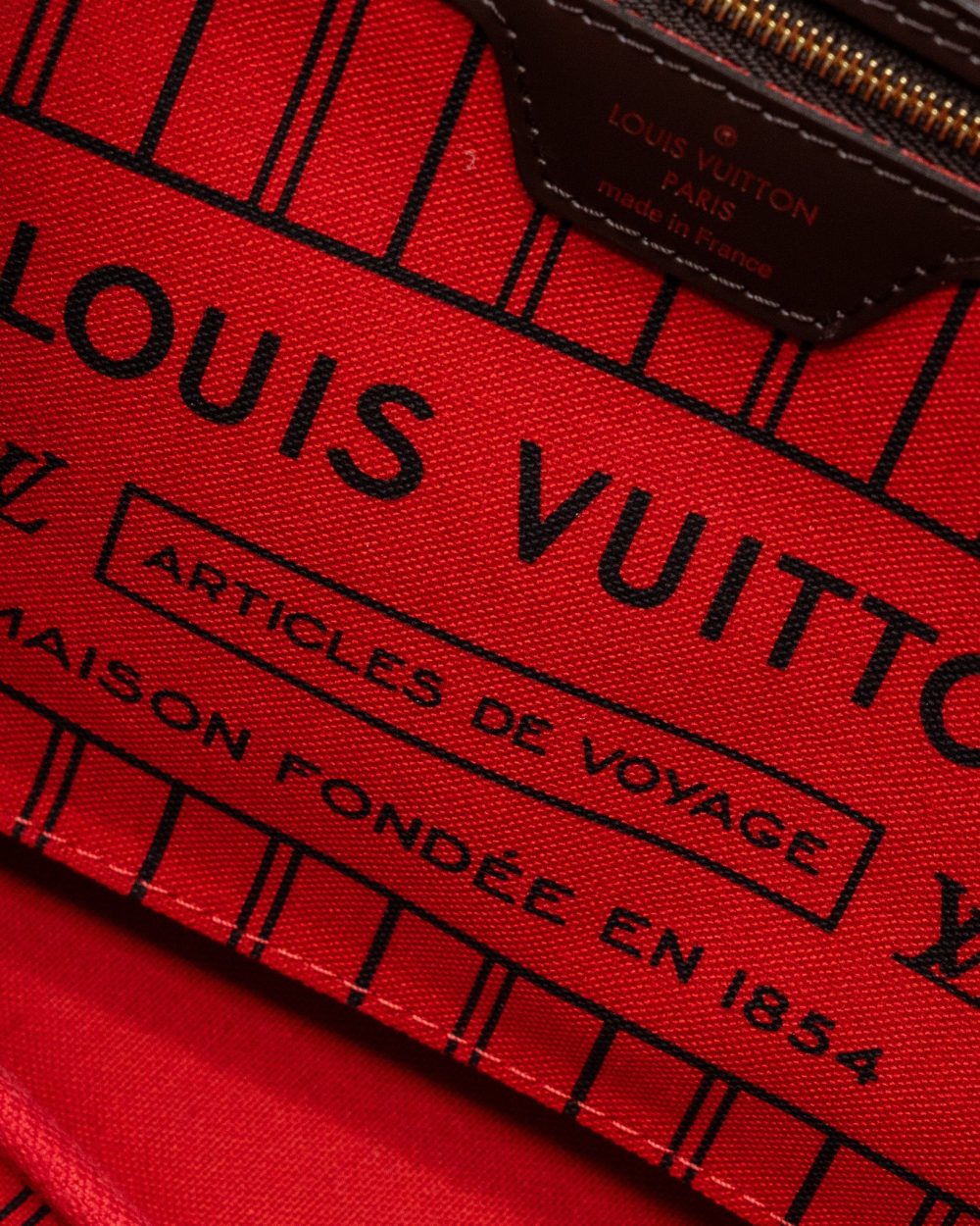 AAA Replica Louis Vuitton LV NEVERFULL PM DAMIER EBENE CANVAS GHW (NEW VERSION)