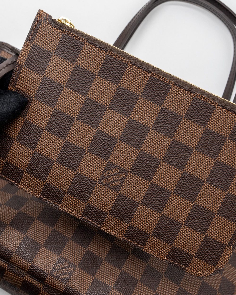 AAA Replica Louis Vuitton LV NEVERFULL PM DAMIER EBENE CANVAS GHW (NEW VERSION)
