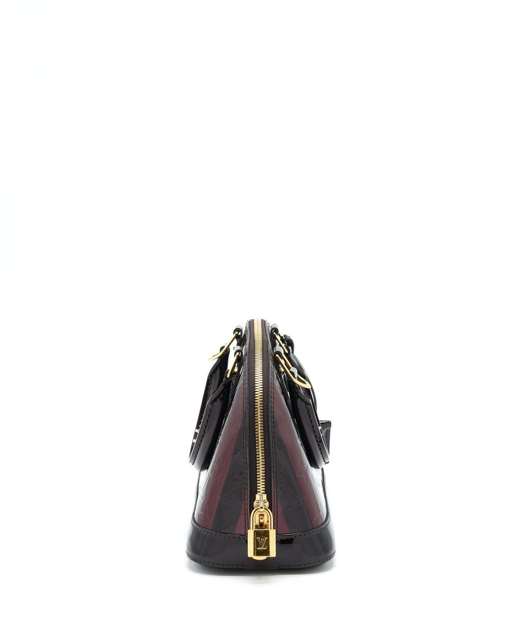 AAA Replica Louis Vuitton LV ALMA BB PATENT AMARANTE RAYE GHW