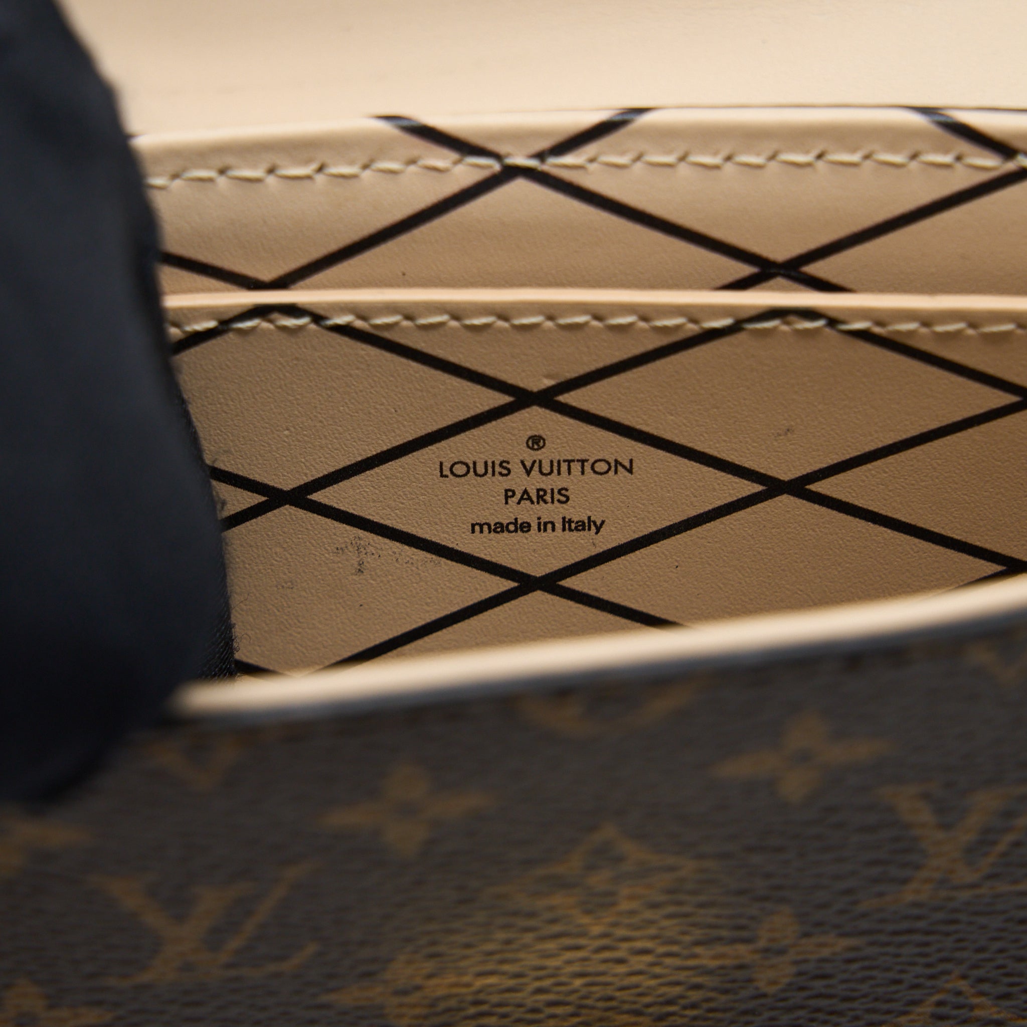 AAA Replica Louis Vuitton LV VERTICAL TRUNK POCHETTE MONOGRAM CANVAS GHW