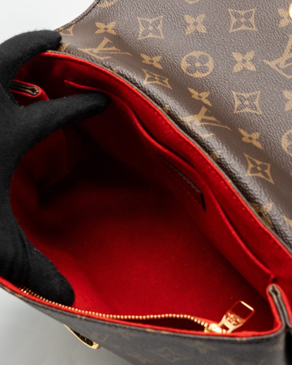 AAA Replica Louis Vuitton LV PALLAS CHAIN BAG MONOGRAM CANVAS/ LEATHER CERISE GHW