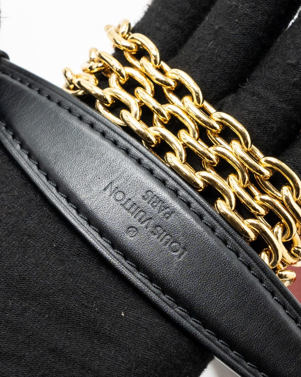 AAA Replica Louis Vuitton LV PALLAS CHAIN BAG MONOGRAM CANVAS/ LEATHER CERISE GHW