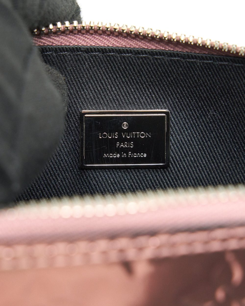 AAA Replica Louis Vuitton LV ALMA BB PATENT LEATHER METALLIC PINK WITH BLACK HANDLE SHW